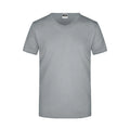 T-shirt Mens Slim Fit V-t grigio / S - personalizzabile con logo