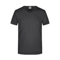 T-shirt Mens Slim Fit V-t nero / S - personalizzabile con logo