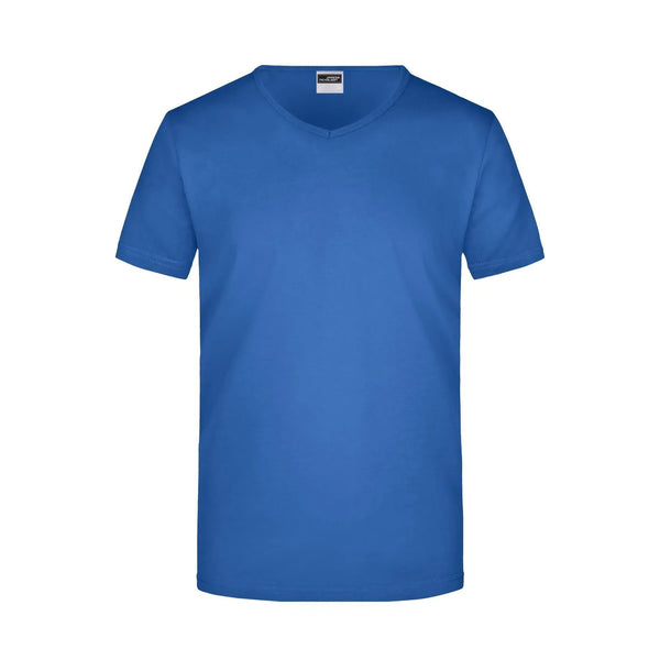 T-shirt Mens Slim Fit V-t royal / S - personalizzabile con logo