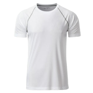 T-shirt Mens Sport bianco / S - personalizzabile con logo