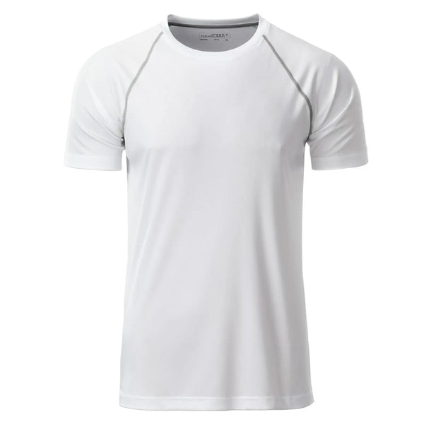 T-shirt Mens Sport bianco / S - personalizzabile con logo