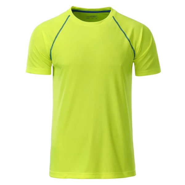 T-shirt Mens Sport giallo / S - personalizzabile con logo