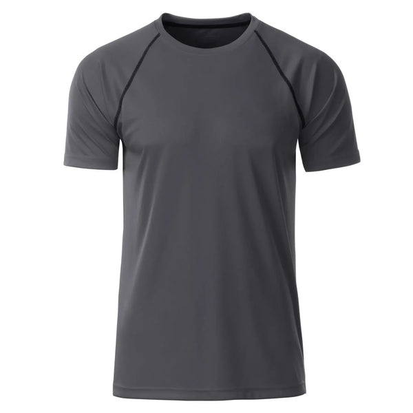 T-shirt Mens Sport grigio / S - personalizzabile con logo