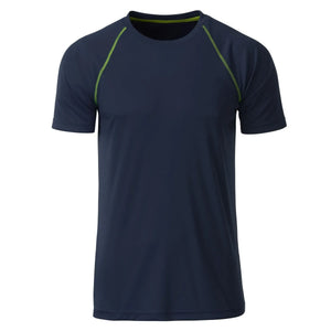 T-shirt Mens Sport navy/bright-yellow / S - personalizzabile con logo