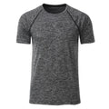T-shirt Mens Sport nero / S - personalizzabile con logo