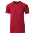 T-shirt Mens Sport red-melange / S - personalizzabile con logo