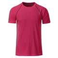 T-shirt Mens Sport rosa / S - personalizzabile con logo