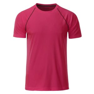 T-shirt Mens Sport rosa / S - personalizzabile con logo