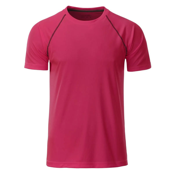 T-shirt Mens Sport rosa / S - personalizzabile con logo