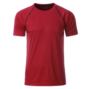 T-shirt Mens Sport rosso / S - personalizzabile con logo