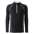 T-shirt Mens Sportsshirt maniche lunghe black/white / S - personalizzabile con logo