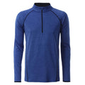 T-shirt Mens Sportsshirt maniche lunghe blu / S - personalizzabile con logo