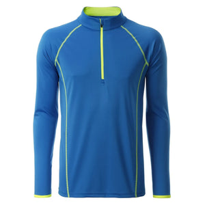 T-shirt Mens Sportsshirt maniche lunghe royal / S - personalizzabile con logo