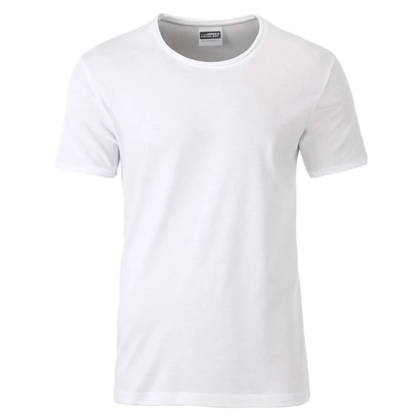 T-shirt Mens-t bianco / S - personalizzabile con logo