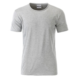 T-shirt Mens-t grigio / S - personalizzabile con logo