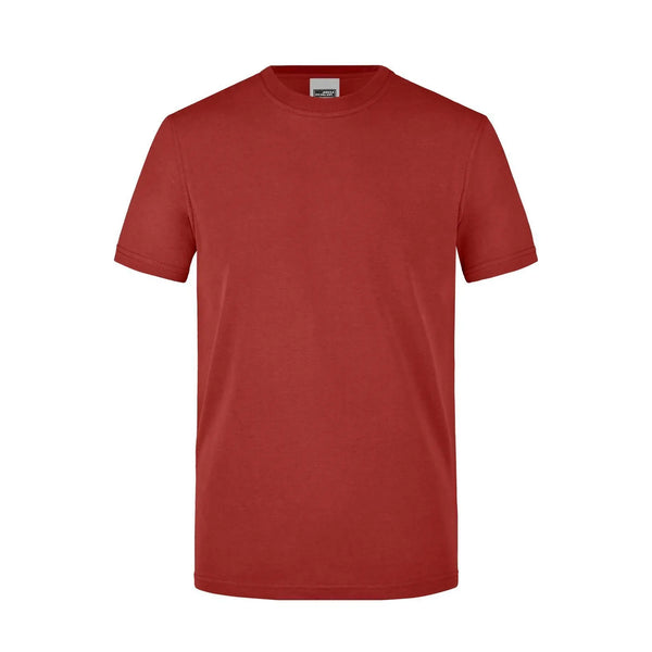 T-shirt Mens Workwear bordeaux / XS - personalizzabile con logo