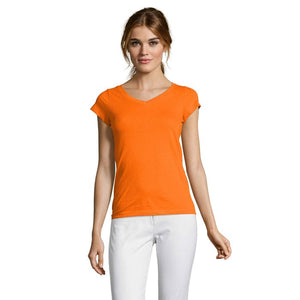 T-Shirt Moon Donna  150G Arancione / S - personalizzabile con logo