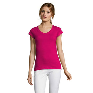 T-Shirt Moon Donna  150G fucsia / S - personalizzabile con logo