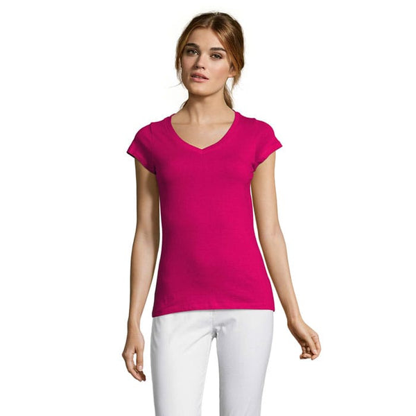 T-Shirt Moon Donna  150G fucsia / S - personalizzabile con logo