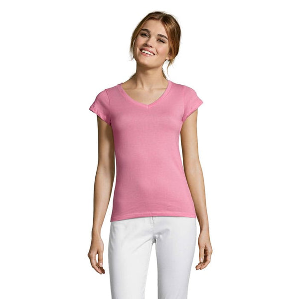 T-Shirt Moon Donna  150G rosa / S - personalizzabile con logo
