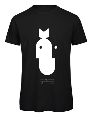 T-shirt nero NOMA BAR Emergency con imbusto S - personalizzabile con logo