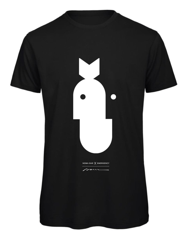 T-shirt nero NOMA BAR Emergency con imbusto S - personalizzabile con logo