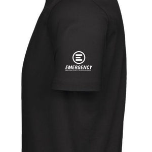 T-shirt nero PACE Emergency solo manica - personalizzabile con logo