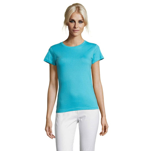 T-Shirt Regent Donna  150G Blu Atollo / S - personalizzabile con logo