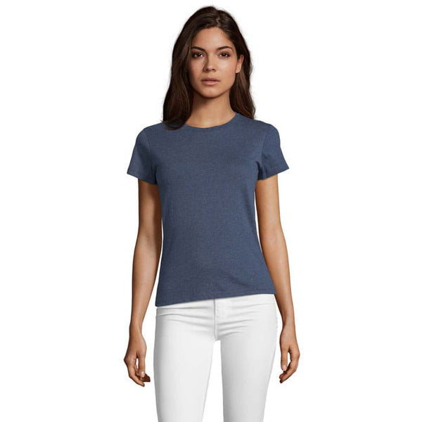 T-Shirt Regent Fit Women 150G Denim Erica / S - personalizzabile con logo