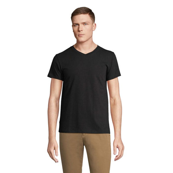 T-Shirt Regent V  V-Neck nero / XS - personalizzabile con logo