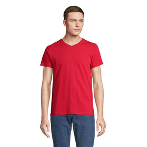 T-Shirt Regent V  V-Neck Rosso / XS - personalizzabile con logo