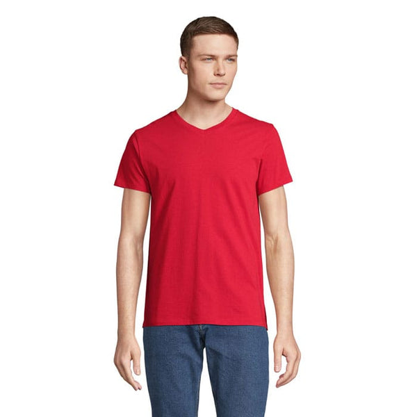 T-Shirt Regent V  V-Neck Rosso / XS - personalizzabile con logo