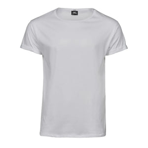 T-shirt Roll-Up Tee bianco / S - personalizzabile con logo