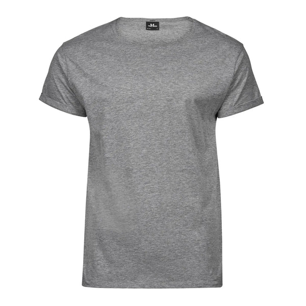 T-shirt Roll-Up Tee grigio / S - personalizzabile con logo
