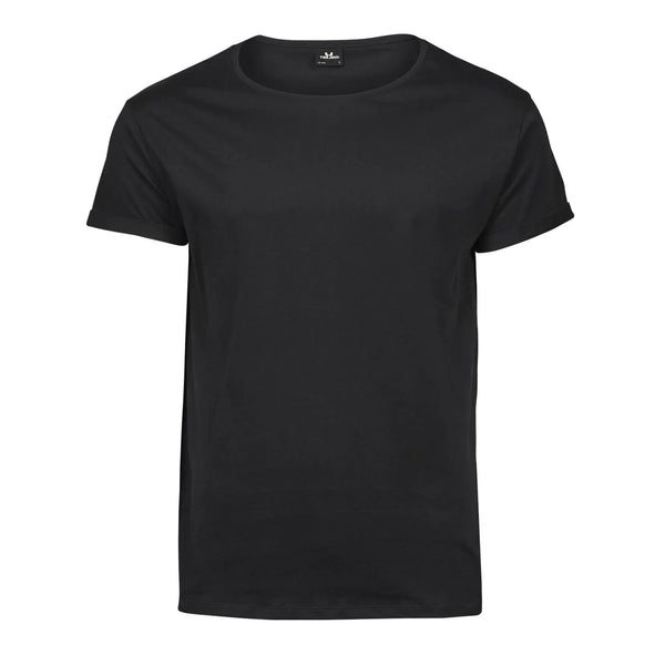 T-shirt Roll-Up Tee nero / S - personalizzabile con logo