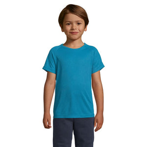 T-Shirt Sporty Kids  140G azzurro / XL - personalizzabile con logo