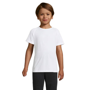 T-Shirt Sporty Kids  140G Bianco / XL - personalizzabile con logo