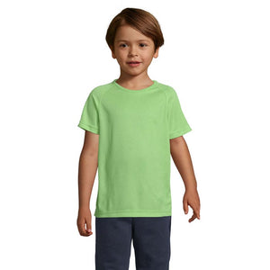 T-Shirt Sporty Kids  140G verde calce / XL - personalizzabile con logo