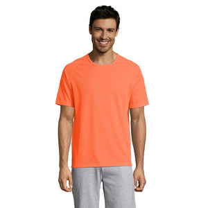 T-Shirt  Sporty Uomo Arancione Neon / XXS - personalizzabile con logo