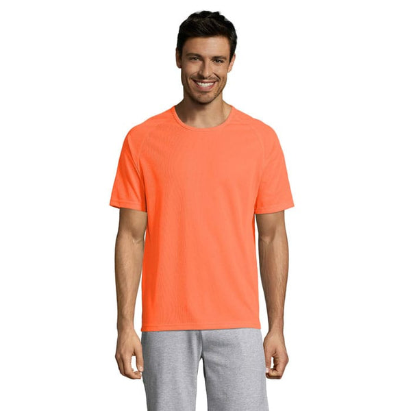 T-Shirt  Sporty Uomo Arancione Neon / XXS - personalizzabile con logo
