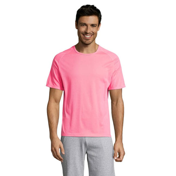 T-Shirt  Sporty Uomo fucsia / XXS - personalizzabile con logo