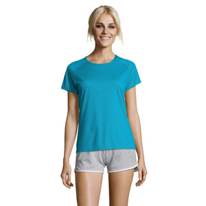 T-Shirt Sporty Women   140G azzurro / XS - personalizzabile con logo