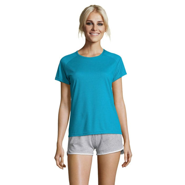 T-Shirt Sporty Women   140G azzurro / XS - personalizzabile con logo