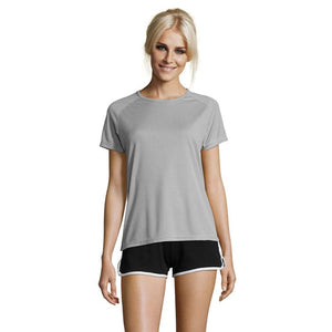 T-Shirt Sporty Women   140G grigio / XS - personalizzabile con logo