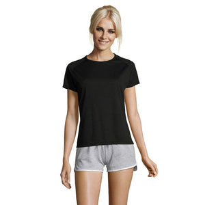 T-Shirt Sporty Women   140G Nero / XS - personalizzabile con logo