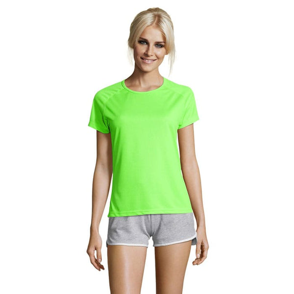 T-Shirt Sporty Women   140G Verde Fluo / XS - personalizzabile con logo