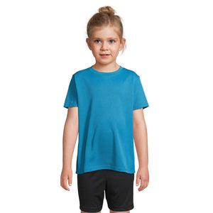 T-Shirt Sprint Kids Sports Aqua / L - personalizzabile con logo