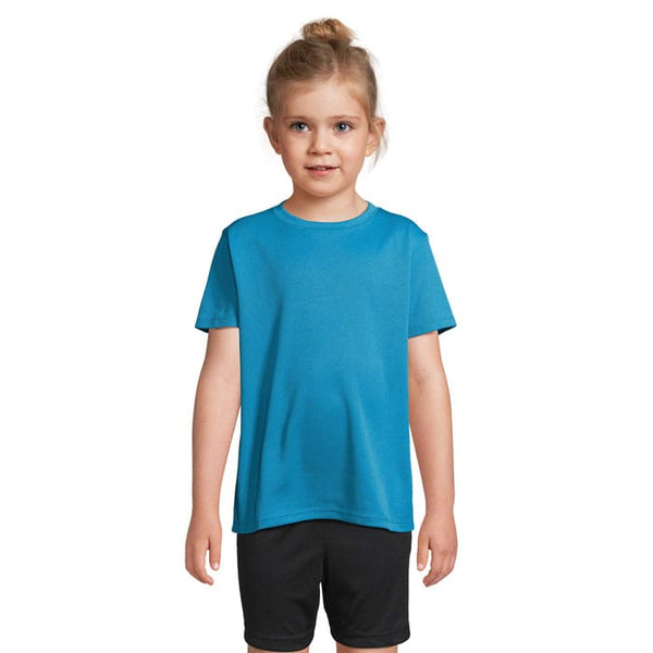 T-Shirt Sprint Kids Sports Aqua / L - personalizzabile con logo