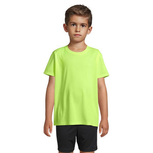 T-Shirt Sprint Kids Sports Giallo Fluo / L - personalizzabile con logo