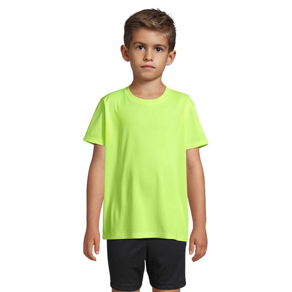T-Shirt Sprint Kids Sports Giallo Fluo / L - personalizzabile con logo